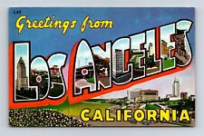 Postcard CA Large Letter Greetings From Los Angeles California c1950s AI3 picture