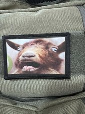 Screaming Goat Meme Morale Patch Funny Tactical Military USA Army  picture