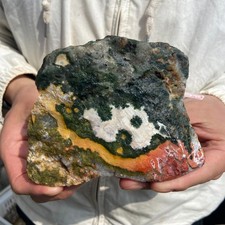 2.3lb Raw Natural colored ocean jasper quartz crystal rough mineral specimen picture