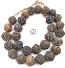 Antique African spindle whorl clay African trade beads-Collectible-#1774 picture