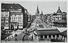 Postcard Berlin Tauentzienstrasse Kaiser Wilhelm Memorial Church 1943 rr old... picture