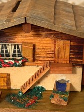 Vintage Wooden Chalet Piggy Bank picture