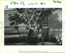 1991 Press Photo Robert & Douglas Dafford's mural painted on a parking lot wall picture