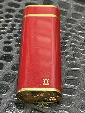 Cartier Vintage Lacquer Bordeaux Red Gold Lighter picture