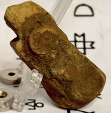 Native American/Man Made Authentic Hand Carved Ancient Stone Effigy, 2 oz • VA picture