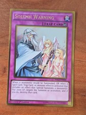 Yu-Gi-Oh PGL2-EN068 Solemn Warning Gold Rare NM 1st picture