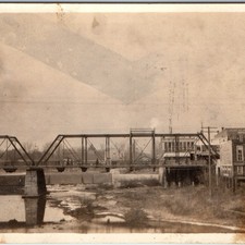c1910s Independence, IA Truss Bridge Wapsipinicon River Gold Medal Flour Mill 5