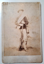 Spanish American War era US Army SOLDIER Cabinet Card rifle & cartridge belt picture