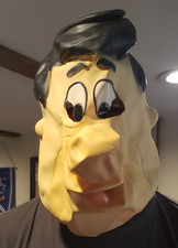 Fred Flintstone Mask VTG Full Head HBPI Rubies #2568 1994 Halloween Mexico picture