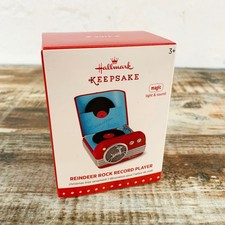 Hallmark Keepsake Reindeer Rock Record Player Christmas Ornament picture