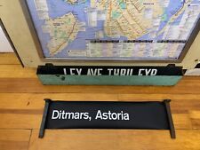 NY NYC SUBWAY LARGE ROLL SIGN DITMARS AVENUE ASTORIA QUEENS NY ELMHURST BMT LINE picture