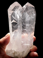 Very TRANSLUCENT Points Big QUARTZ Crystal TWIN From Brazil 502gr picture