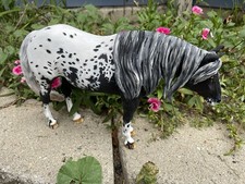 Breyer CM Custom Adios QH Black Appaloosa Horse Silver Lion Studios picture
