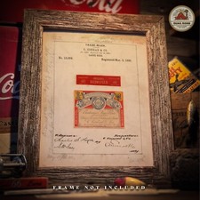 Vintage Budweiser Lager Beer Trademark Label Art Print Breweriana Collector Gift picture