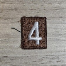 Brownie Single Troop ID Number 4 Four Girl Scout Patch 1990s 90s Vtg USED picture