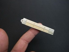 German Silver Old/Vtg Miniature 4-Fold Pocket Rule Antique/Rare Machinist Tool picture