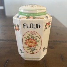 Beautiful vintage made in Japan floral flour shaker picture