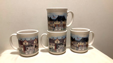 Set of 4 Longaberger Homestead Pottery Coffee Mugs Vintage 1999 Retired Mint picture