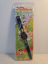 Vintage 1991 Hanna Barbera The Flintstones Stone Age Blue Watch NIP picture