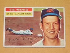 VINTAGE OLD 1950S BASEBALL 1956 TOPPS CARD VIC WERTZ CLEVELAND INDIANS picture