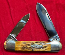 Vintage 1965-1969 CASE XX USA 52131 Canoe 3 5/8” Stag Handle Pocket Knife H336 picture