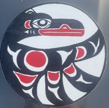 Pacific Northwest Native American Round Canvas Painting picture