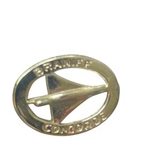 VINTAGE 1979 BRANIFF INTERNATIONAL CONCORDE PIN BADGE Silver picture