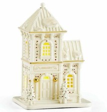 Lenox Mistletoe Park Library Lights Up Building Village Treasures 7