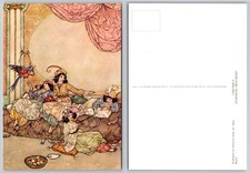 Continental Edmund Dulac Blue Beard Fairytale Illustration Women Postcard picture