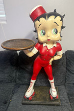 Vintage 39-inch Betty Boop Diner Waitress on Skates Statue Figurine picture