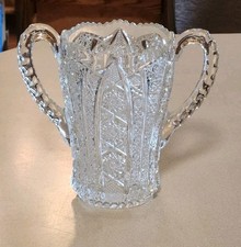 EAPG Imperial Glass Co Bellaire No 0505 Celery Vase, Antique 1913 Two Handled... picture