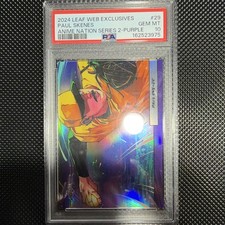 Leaf 2024 Web Exclusives Anime Nation Series 2 Purple #29 Paul Skenes PSA 10 picture
