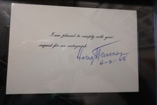 Harry Truman United States President Autographed 4x6 Card PSA SLABBED picture