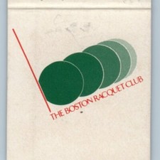 Matchcover The Boston Racquet Club Boston Massachusetts 20 Strike MBC3E picture