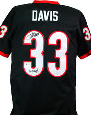 Terrell Davis Autographed Black College Style Jersey- Beckett W *Black picture
