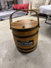 Vintage Seagram’s Benchmark Premium Bourbon Wooden Barrel Bucket picture