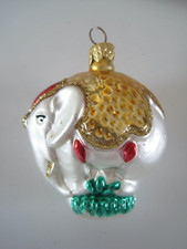 Circus Elephant Glass Christmas Ornament No Brand picture