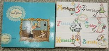 RARE Vtg 1950's Boxed Set Peggy of California Days of Week Kitchen Towels ~ NIB picture
