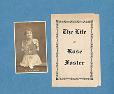 c1930 Barnum & Bailey Sideshow ~ Miss Rose Foster Souvenir Pitch Booklet & Photo picture