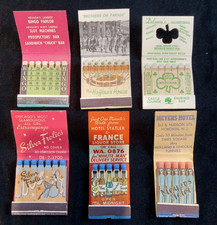 VTG FEATURE MATCHBOOKS LOT OF 6-FULL-UNSTRUCK picture