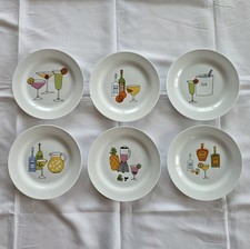 Set of 6 Signature Margarita Appetizer Decor Plates w/Storage Box Ursula Dodge picture
