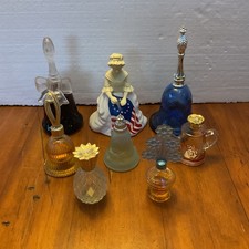 Vintage Avon Perfume Cologne Bottles Lot 8 1970s Bells Betsy Ross Pineapple picture