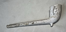 Antique Vintage Old White Clay Tobacco Pipe Z picture
