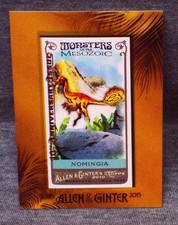 2015 Topps Allen & Ginters NOMINGIA ⌛ Monsters of the Mesozoic framed buyback picture