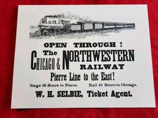 1880s Pierre South Dakota Railroad Advertising Railroad Advertising Western Adv picture