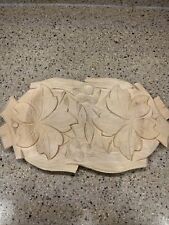 Handcrafted Wooden Platter With Leave Design picture