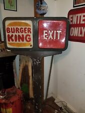 Vintage double sided Burger King Sign form the  70s - 80s rare picture