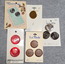 Vintage Mixed Lot Round Sewing Buttons Multicolor picture