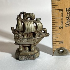 VINTAGE 1933 WORLDS FAIR CHICAGO CAST IRON SHIP PAPERWEIGHT picture
