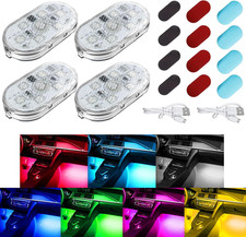 4PCS Wireless LED Lights for Car,7 Colors Magnetic Interior Light (4PCS) picture